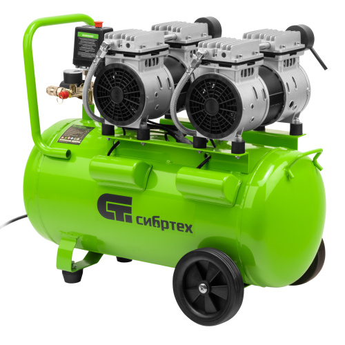 Компрессор безмаслянный малошумный МБ 2000/50, 2000 Вт, 50л, 300 л/мин Сибртех по ценам производителя в Челябинске с доставкой по всей России