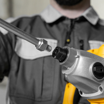 Насадка для миксера, для легких растворов, 120 х 590 мм, оцинкованная, хвостовик резьба М14 Сибртех по ценам производителя в Челябинске с доставкой по всей России