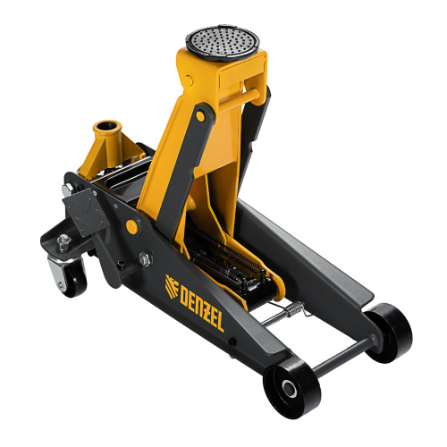 Домкрат гидравлический подкатной 3 т, с фиксатором, быстрый подъем, 135-480 мм, профессиональный Denzel по ценам производителя в Челябинске с доставкой по всей России