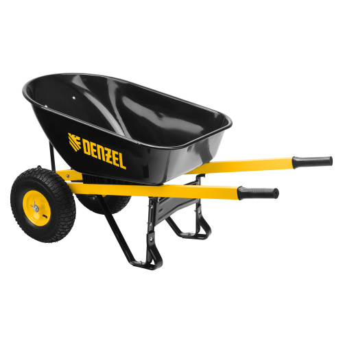 Тачка строительная, усиленная, объем 140 л, 250 кг, двухколесная, колесо 15х6.00-6 Denzel по ценам производителя в Челябинске с доставкой по всей России