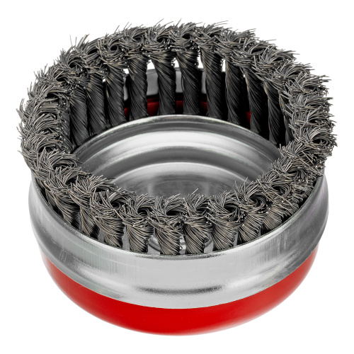 Щетка для УШМ Heavy Duty, 125 мм, М14, "чашка", крученая проволока 0.5 мм Matrix по ценам производителя в Челябинске с доставкой по всей России