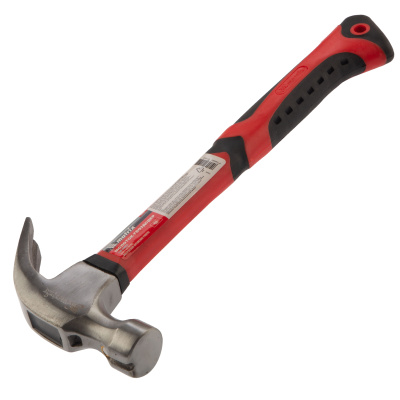 Молоток-гвоздодер, 450 г, боек c магнитом, фибергласовая обрезиненная рукоятка Matrix по ценам производителя в Челябинске с доставкой по всей России