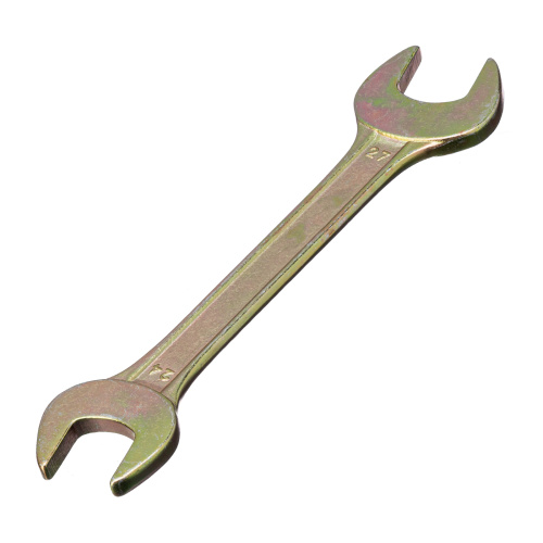 Ключ рожковый, 24 х 27 мм, желтый цинк Сибртех по ценам производителя в Челябинске с доставкой по всей России