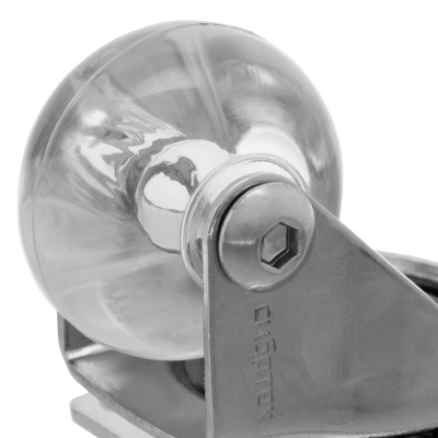 Колесо ПУ прозрачное поворотное d-35 мм, крепление платформенное Сибртех по ценам производителя в Челябинске с доставкой по всей России