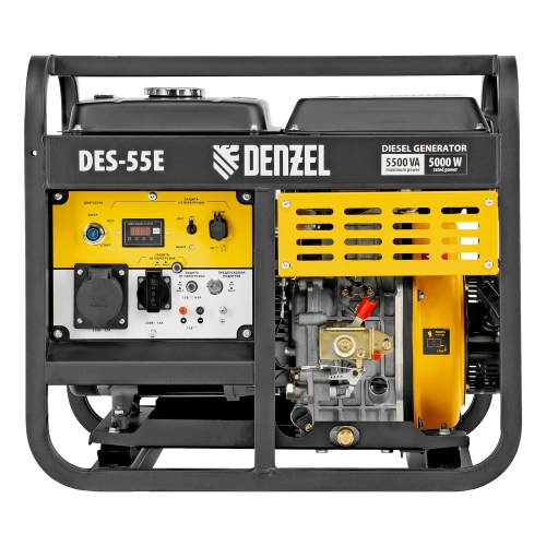 Генератор дизельный DES-55E, 5,5 кВт, 230 В, 11 л, электростартер Denzel по ценам производителя в Челябинске с доставкой по всей России