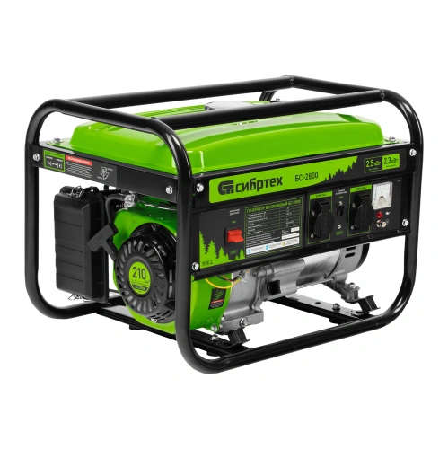 Генератор бензиновый БС-2800, 2.5 кВт, 230В, четырехтактный, 15 л, ручной стартер Сибртех по ценам производителя в Челябинске с доставкой по всей России