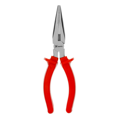 Длинногубцы прямые Econom, 180 мм, шлифованные, пластмассовые рукоятки Matrix по ценам производителя в Челябинске с доставкой по всей России