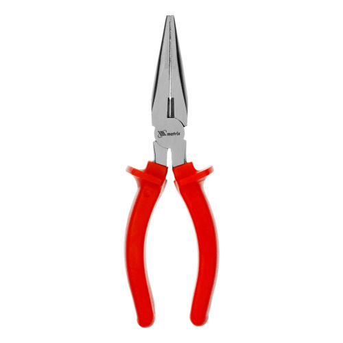 Длинногубцы прямые Econom, 180 мм, шлифованные, пластмассовые рукоятки Matrix по ценам производителя в Челябинске с доставкой по всей России