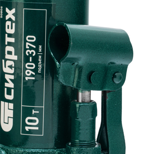 Домкрат гидравлический бутылочный, 10 т, 190-370 мм Сибртех по ценам производителя в Челябинске с доставкой по всей России