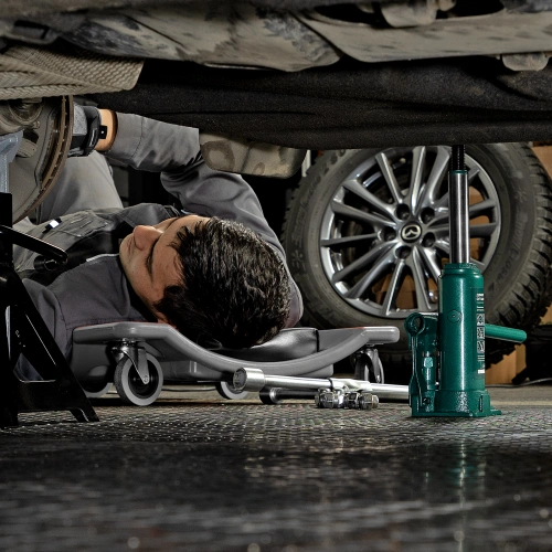 Домкрат гидравлический бутылочный, 3 т, 180-320 мм, в пласт. кейсе Сибртех по ценам производителя в Челябинске с доставкой по всей России