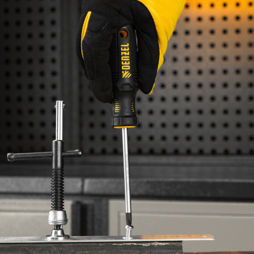 Отвертка, PH2х100 мм, S2, 3к рукоятка Denzel по ценам производителя в Челябинске с доставкой по всей России