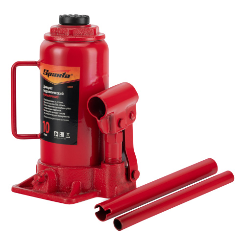 Домкрат гидравлический бутылочный, 10 т, h подъема 200-385 мм Sparta по ценам производителя в Челябинске с доставкой по всей России