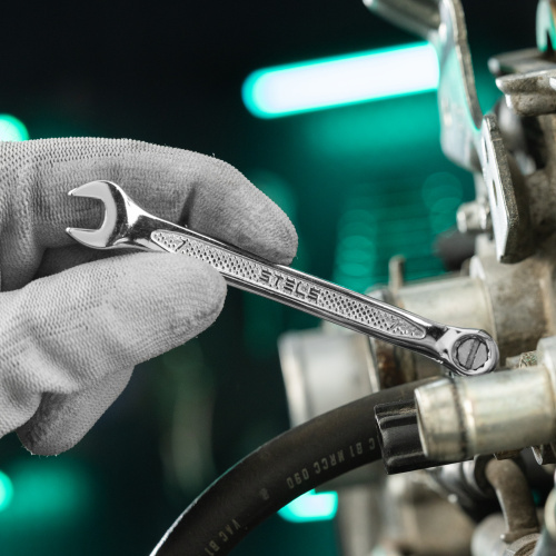 Ключ комбинированный, 7 мм, CrV, антислип Stels по ценам производителя в Челябинске с доставкой по всей России