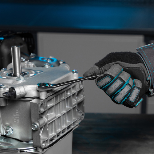 Набор ключей комбинированных с трещоткой, 8-19 мм, 7 шт, реверсивные, CrV Gross по ценам производителя в Челябинске с доставкой по всей России