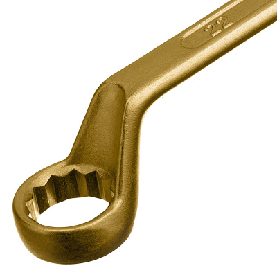 Ключ накидной, 19 х 22 мм, желтый цинк Сибртех по ценам производителя в Челябинске с доставкой по всей России