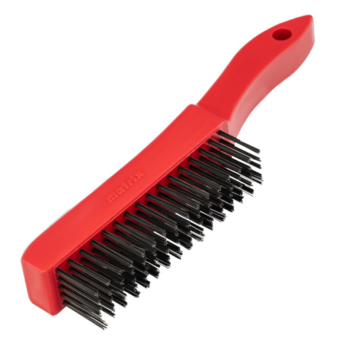 Щетка зачистная пятирядная, закаленная прямая проволока с пластиковой ручкой Matrix по ценам производителя в Челябинске с доставкой по всей России