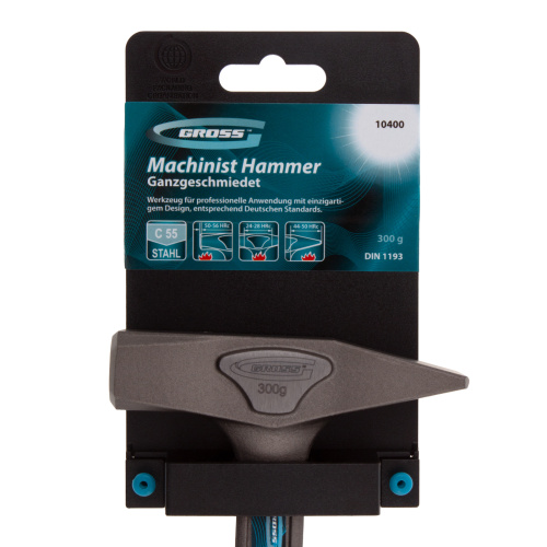 Молоток слесарный, цельнокованый, трехкомпонентная рукоятка, 300 г Gross по ценам производителя в Челябинске с доставкой по всей России