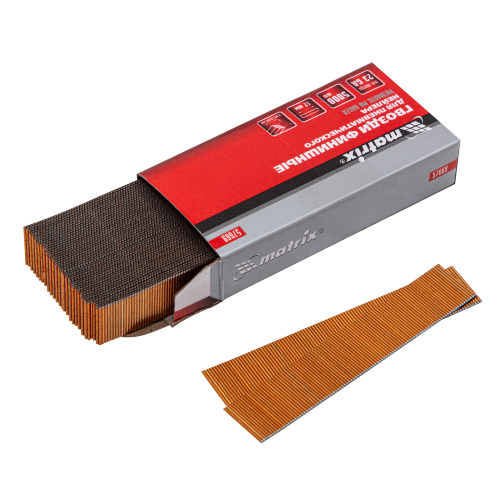 Гвозди финишные, (шпильки) 23GA для пневматического нейлера финишного D 0.64 мм, длина 12 мм, 5000 шт Matrix по ценам производителя в Челябинске с доставкой по всей России