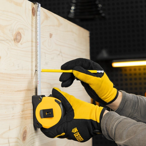 Рулетка 8м х 25мм, двухкомп. корпус, магнитный обрезиненный зацеп Denzel по ценам производителя в Челябинске с доставкой по всей России