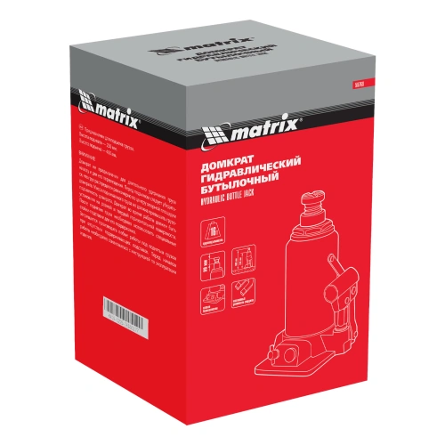 Домкрат гидравлический бутылочный, 16 т, h подъема 230-460 мм Matrix по ценам производителя в Челябинске с доставкой по всей России