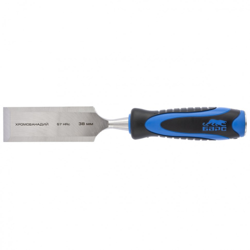 Долото-стамеска, плоская, 38 мм, двухкомпонентная рукоятка, металлический затыльник Барс по ценам производителя в Челябинске с доставкой по всей России