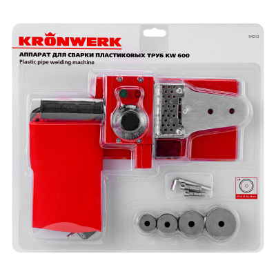 Аппарат для сварки пластиковых труб K W 600, 600 Вт, 300 °C, 20-25-32-40 мм, блистер Kronwerk по ценам производителя в Челябинске с доставкой по всей России