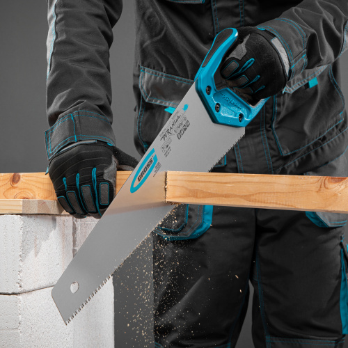 Ножовка по дереву "Piranha", 450 мм, 7-8 TPI, зуб-3D, каленый зуб, двухкомпонентная рукоятка Gross по ценам производителя в Челябинске с доставкой по всей России