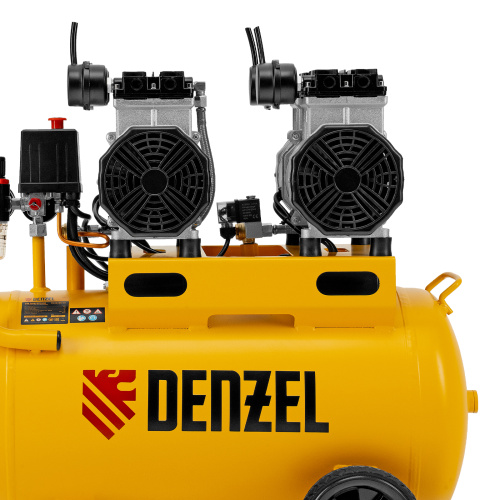 Компрессор безмасляный, малошумный DLS 2200/50, 2200 Вт, 2x1100, 50 л, 380 л/мин Denzel по ценам производителя в Челябинске с доставкой по всей России