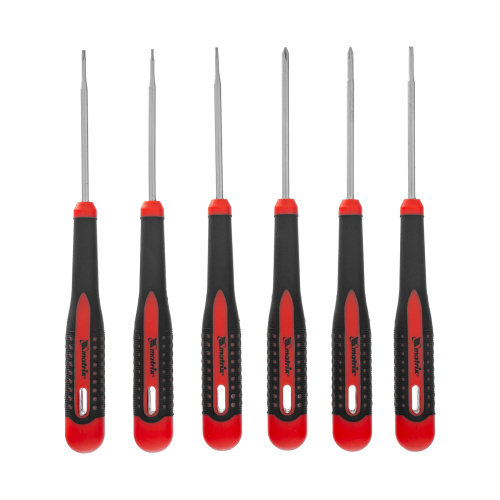 Набор отверток для точных работ Fusion, двухкомпонентная рукоятка, 6 шт, в пластиковом пенале Matrix по ценам производителя в Челябинске с доставкой по всей России