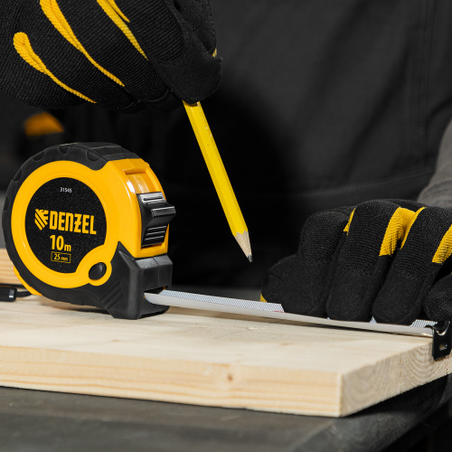 Рулетка 10м х 25мм, двухкомп. корпус, кнопка-пауза Denzel по ценам производителя в Челябинске с доставкой по всей России