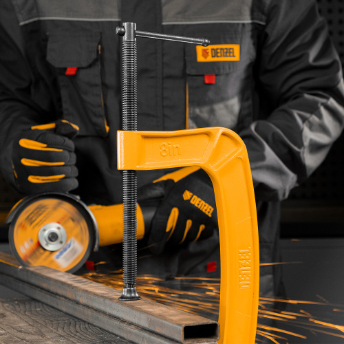 Струбцина G-образная, усиленная, 200 мм Denzel по ценам производителя в Челябинске с доставкой по всей России