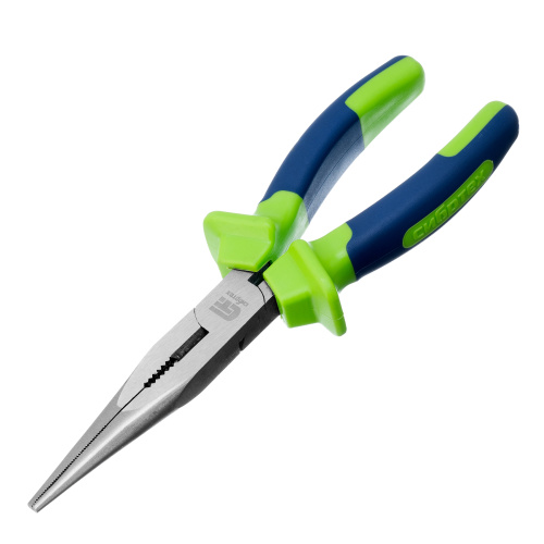 Длинногубцы прямые, 200 мм, двухкомпонентные рукоятки Сибртех по ценам производителя в Челябинске с доставкой по всей России