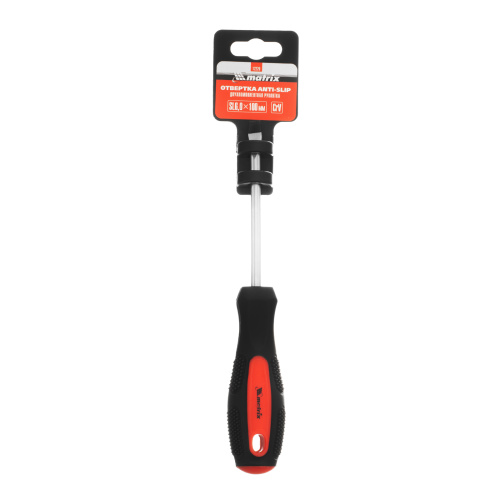 Отвертка Anti-Slip, SL6 х 100 мм, CrV, двухкомпонентная рукоятка Matrix по ценам производителя в Челябинске с доставкой по всей России
