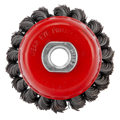 Щетка для УШМ, 75 мм, М14, "чашка", двухрядная, крученая проволока 0.35 мм Matrix по ценам производителя в Челябинске с доставкой по всей России