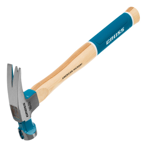 Молоток-гвоздодер, 450 г, угол 75, магнит, обрезиненная рукоятка American hickory GROSS по ценам производителя в Челябинске с доставкой по всей России