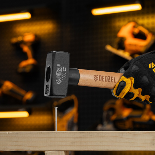 Кувалда, 1000 г, кованая головка, буковая рукоятка Denzel по ценам производителя в Челябинске с доставкой по всей России