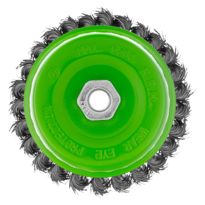 Щетка для УШМ, 125 мм, М14, "чашка", крученая металлическая проволока Сибртех по ценам производителя в Челябинске с доставкой по всей России