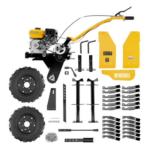 Мотоблок DPT-370S, 7 л.с., ремен.сцеп, фрез 3х4, ШОМ, передачи 3В/1Н Denzel по ценам производителя в Челябинске с доставкой по всей России