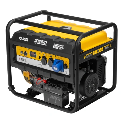 Генератор бензиновый PS 80 EA, 8.0 кВт, 230 В, 25 л, коннектор автоматики, электростартер Denzel купить в Москве с доставкой по всей России | ProtosMarket.ru