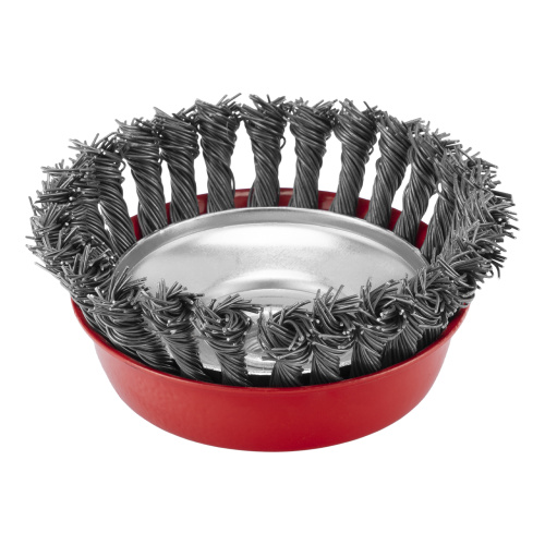 Щетка для УШМ, 125 мм, М14, "чашка", крученая проволока 0.8 мм Matrix по ценам производителя в Челябинске с доставкой по всей России