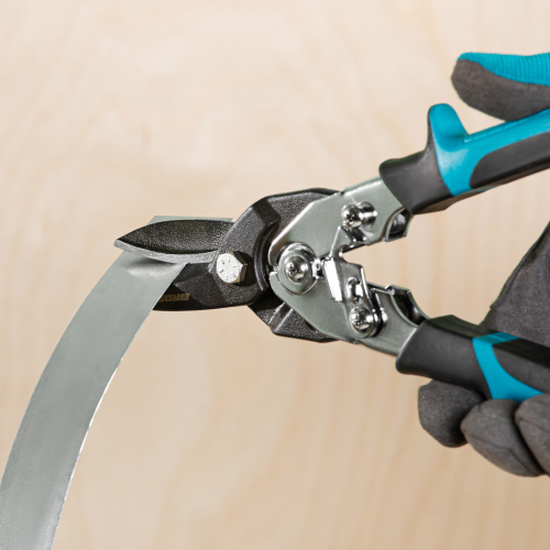 Ножницы по металлу"Piranha"усиленные, 255 мм, прямой рез, сталь СrMo, двухкомпонентные рукоятки Gross по ценам производителя в Челябинске с доставкой по всей России