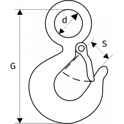 Крюк 320 А с защелкой 0,75 т по ценам производителя в Челябинске с доставкой по всей России