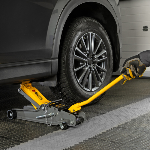 Домкрат гидравлический подкатной с фиксатором, 2,5 т, 85-385 мм Denzel по ценам производителя в Челябинске с доставкой по всей России