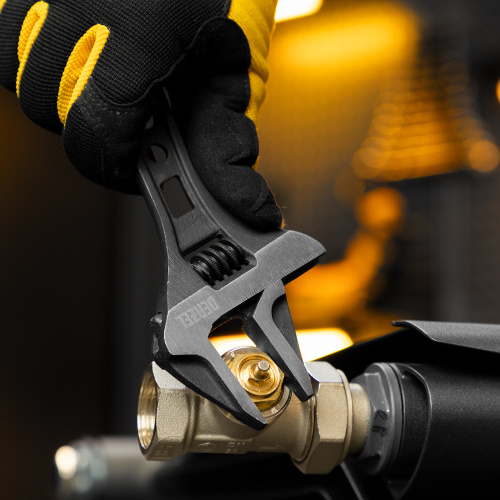 Ключ разводной 155 мм, CrV, кованый, укороченная рукоятка Denzel по ценам производителя в Челябинске с доставкой по всей России