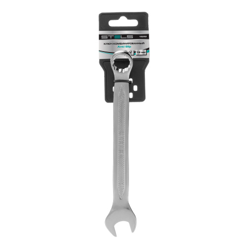Ключ комбинированный, 15 мм, CrV, антислип Stels по ценам производителя в Челябинске с доставкой по всей России