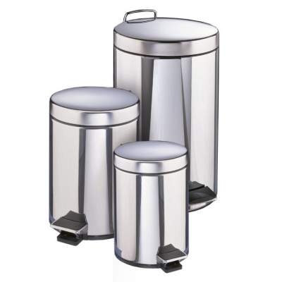 Контейнер для мусора Filmop из нержавеющей стали с внутренним пластиковым ведром (12 литров, с педалью) купить в Москве с доставкой по всей России | ProtosMarket.ru