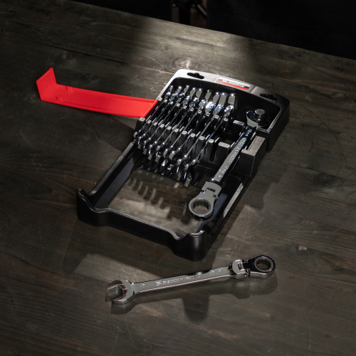 Набор ключей комбинированных, трещоточных шарнирных 11 шт. Matrix по ценам производителя в Челябинске с доставкой по всей России