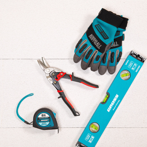 Ножницы по металлу "Piranha", 250 мм, прямой и левый рез, сталь СrMo, двухкомпонентные рукоятки Gross по ценам производителя в Челябинске с доставкой по всей России