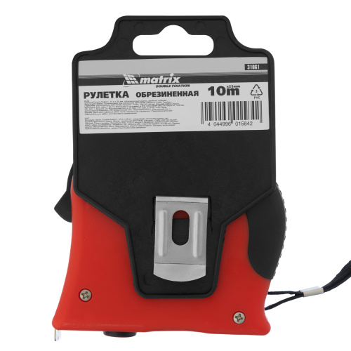 Рулетка Double fixation,10 м х 25 мм,обрезиненный корпус,двойная плавная фиксация Matrix по ценам производителя в Челябинске с доставкой по всей России