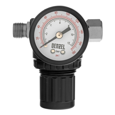 Регулятор давления с манометром R1500, 12 бар, 1/4" Denzel по ценам производителя в Челябинске с доставкой по всей России